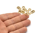 Pirinç Daire Konnektörleri - 50 Ham Pirinç Daire Konnektör (8x1,5 mm) D0546