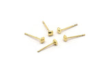 Altın Küp Küpe, 8 Altın Kaplama Pirinç Kare Küp Küpe (3x1,5 mm) D1409 A1395