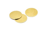 Brass Round Blank, 10 Hammered Raw Brass Stamping Blank, Stamping Tags (18x0.80mm) M02901