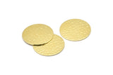 Brass Round Blank, 6 Hammered Raw Brass Stamping Blank, Stamping Tags (22x0.80mm) M02903