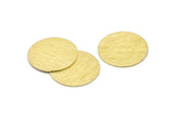 Brass Round Blank, 6 Textured Raw Brass Stamping Blank, Stamping Tags (22x0.80mm) M02907