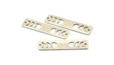 Silver Rectangle Charm, 6 Antique Silver Brass Moon Phases Charms With 2 Holes (40x10x0.80mm) M01828