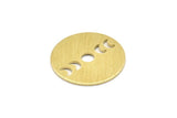 Brass Moon Blank, 6 Textured Raw Brass Moon Phases Stamping Blanks (22x0.80mm) M02918