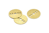 Brass Moon Blank, 6 Textured Raw Brass Moon Phases Stamping Blanks (22x0.80mm) M02918
