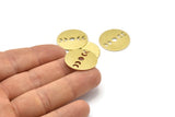 Brass Moon Blank, 6 Textured Raw Brass Moon Phases Stamping Blanks (22x0.80mm) M02918