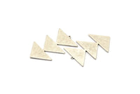 Silver Triangle Charm, 2 Antique Silver Brass Triangle Charms With 1 Loop (47x30x1mm) M01802