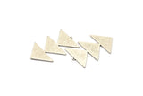 Silver Triangle Charm, 2 Antique Silver Brass Triangle Charms With 1 Loop (47x30x1mm) M01802