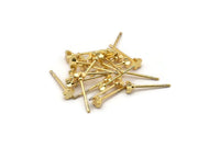 Gold Star Earring, 12 Gold Plated Brass Star Stud Earrings (4mm) D1406