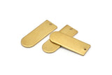 D Shape Blank, 12 Raw Brass D Shape Blanks With 1 Hole, Charms, Pendants (26x10x1mm) D0590