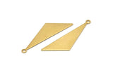 Brass Triangle Pendant, 24 Raw Brass Triangle Pendants With 1 Loop, Charms, Earrings (40x12mm) D0589