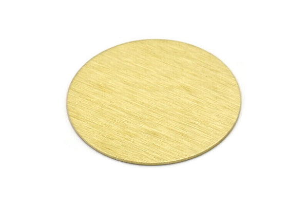 Brass Round Blank, 2 Textured Raw Brass Stamping Blanks, Stamping Tags (40x0.80mm) M02996