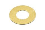 Brass Round Charm, 2 Textured Raw Brass Round Tags With 1 Hole (40x0.80mm) M02993