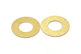 Brass Round Charm, 2 Textured Raw Brass Round Tags With 1 Hole (40x0.80mm) M02993