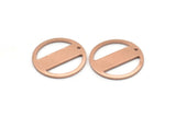 Copper Round Charm, 6 Raw Copper Round Tags, Round Charms With 1 Hole (18x0.80mm) M03021