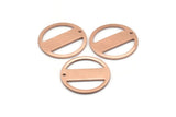 Copper Round Charm, 6 Raw Copper Round Tags, Round Charms With 1 Hole (18x0.80mm) M03021