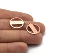 Copper Round Charm, 6 Raw Copper Round Tags, Round Charms With 1 Loop (20x18x0.80mm) M03024