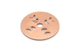 Copper Moon Blank, 8 Raw Copper Moon Phases Stamping Blanks (18x0.80mm) M03014