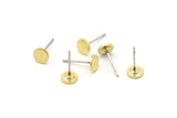 Brass Round Earring, 12 Raw Brass Round Earring (5.5x0.80mm) M01815 A2509