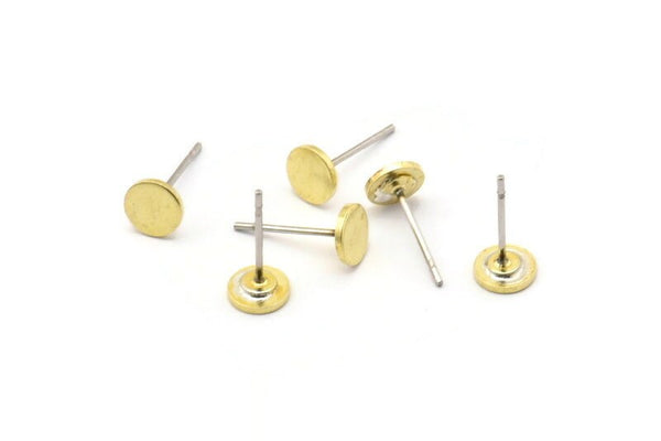 Brass Round Earring, 12 Raw Brass Round Earring (5.5x0.80mm) M01815 A2509