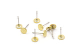 Brass Round Earring, 12 Raw Brass Round Earring (5.5x0.80mm) M01815 A2509