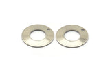 Steel Round Charm, 12 Stainless Steel Round Charms With 1 Hole (20x0.70mm) M02899