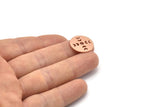 Copper Moon Blank, 8 Raw Copper Moon Phases Stamping Blanks (18x0.80mm) M03014