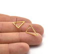 Brass Triangle Earring, 10 Raw Brass Triangle Stud Earrings (16x12x1.2x1mm) BS 1856 A1767