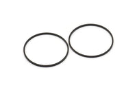 Siyah Daire Konnektörler - 12 Oksitlenmiş Pirinç Siyah Daire Konnektör (30x1x1mm) BS 1089 S182