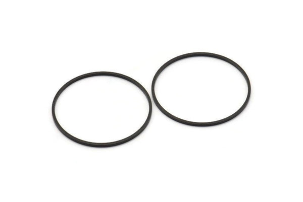 Siyah Daire Konnektörler - 12 Oksitlenmiş Pirinç Siyah Daire Konnektör (30x1x1mm) BS 1089 S182