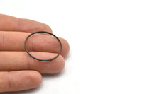 Siyah Daire Konnektörler - 12 Oksitlenmiş Pirinç Siyah Daire Konnektör (30x1x1mm) BS 1089 S182