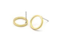 Pirinç Daire Küpe, 12 Ham Pirinç Daire Küpe (12 mm) N0442 A1132