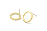 Pirinç Daire Küpe, 12 Ham Pirinç Daire Küpe (12 mm) N0442 A1132