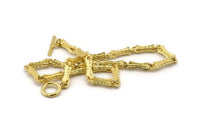 Brass Necklace Chain, Raw Brass Rope Chain Necklace, Chain Choker Necklace (45cm - 17.7 inc) 25x4.5mm N1837