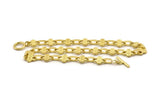 Brass Necklace Chain, Raw Brass Rope Chain Necklace, Chain Choker Necklace (43cm - 16.9 inc) 17x13x2.5 - 12x16x3mm N1847