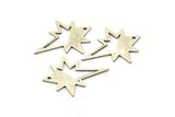 Silver Pole Star Charm, 6 Antique Silver Plated Brass, Silver Charms, Silver Pole Star Charms With 1 Hole (27x22x0.80mm) M02484