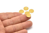 Brass Round Connctor, 100 Raw Brass Stamping Blank Connectors With 2 Holes (12mm) Brs 69 A0255