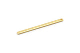 Gold Necklace Bar, 4 Gold Plated Brass Stick Neckalce Bars With 1 Hole, Findings, Earrings (47x2.5x1.2mm) D1155
