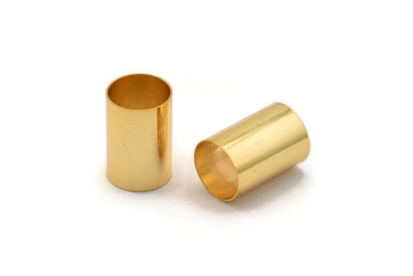 Gold Tube Beads, 5 Gold Plated Brass Tubes (12x18mm) Bs 1473 Q0048