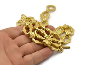 Brass Necklace Chain, Raw Brass Rope Chain Necklace, Chain Choker Necklace (46cm - 18.1 inc) 20x16x3 - 14x9mm N1880