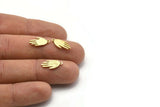 Brass Hand Charm, Raw Brass Hand Shaped Charms With 1 Loop, Pendants, Earring Findings (15x7x1.2mm) N1900