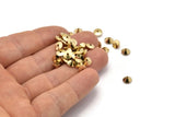 Round Spacer Bead, 100 Raw Brass Circle Industrial Spacer Beads, Findings (6x3mm) D991