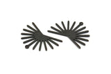 Siyah Güneş Tılsımı, 1 Döngülü 4 Dokulu Oksitlenmiş Siyah Pirinç Güneş Tılsımı (22x30x0,80 mm) M02269