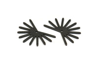Siyah Güneş Tılsımı, 1 Delikli 8 Oksitlenmiş Siyah Pirinç Güneş Tılsımı (18x25x0,80 mm) M02288