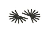 Siyah Güneş Tılsımı, 1 Delikli 8 Oksitlenmiş Siyah Pirinç Güneş Tılsımı (18x25x0,80 mm) M02288