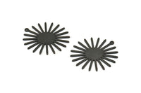 Siyah Güneş Tılsımı, 1 Döngülü 6 Oksitlenmiş Pirinç Güneş Tılsımı (31x30x0,80 mm) M02205