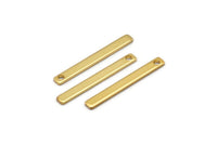 Gold Earring Pendant, 8 Gold Plated Brass Bars (28x3x1mm) BRC 155--A0831 Q0390