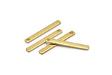 Gold Earring Pendant, 8 Gold Plated Brass Bars (28x3x1mm) BRC 155--A0831 Q0390