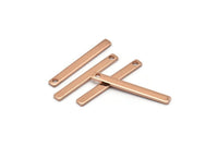 Rose Gold Earring Pendant, 8 Rose Gold Plated Brass Bars (28x3x1mm) BRC 155--A0831 Q0390