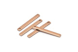 Rose Gold Earring Pendant, 8 Rose Gold Plated Brass Bars (28x3x1mm) BRC 155--A0831 Q0390