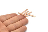 Rose Gold Earring Pendant, 8 Rose Gold Plated Brass Bars (28x3x1mm) BRC 155--A0831 Q0390